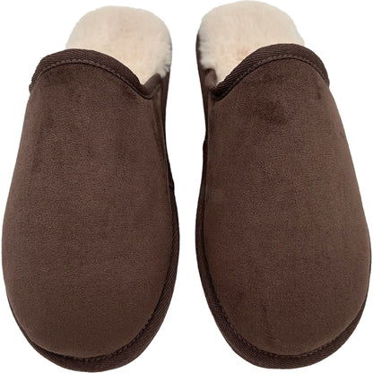 Mens Slide Slippers Chocolate Size 11/12 Each