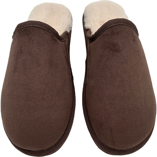 Mens Slide Slippers Chocolate Size 11/12 Each