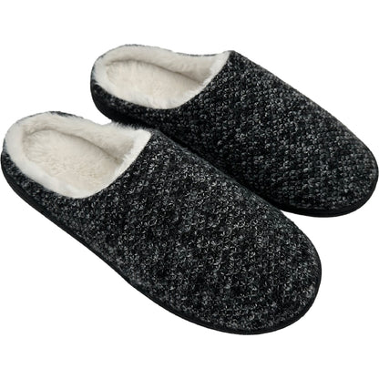 Mens Scuff Slippers Black Size 11/12 Each