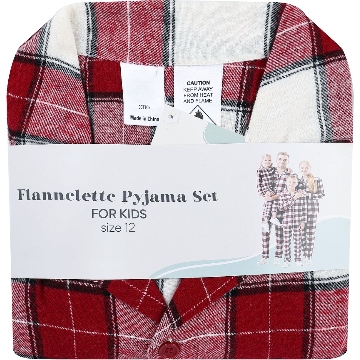 Kids Flannelette Pyjamas Red Size 12 Each
