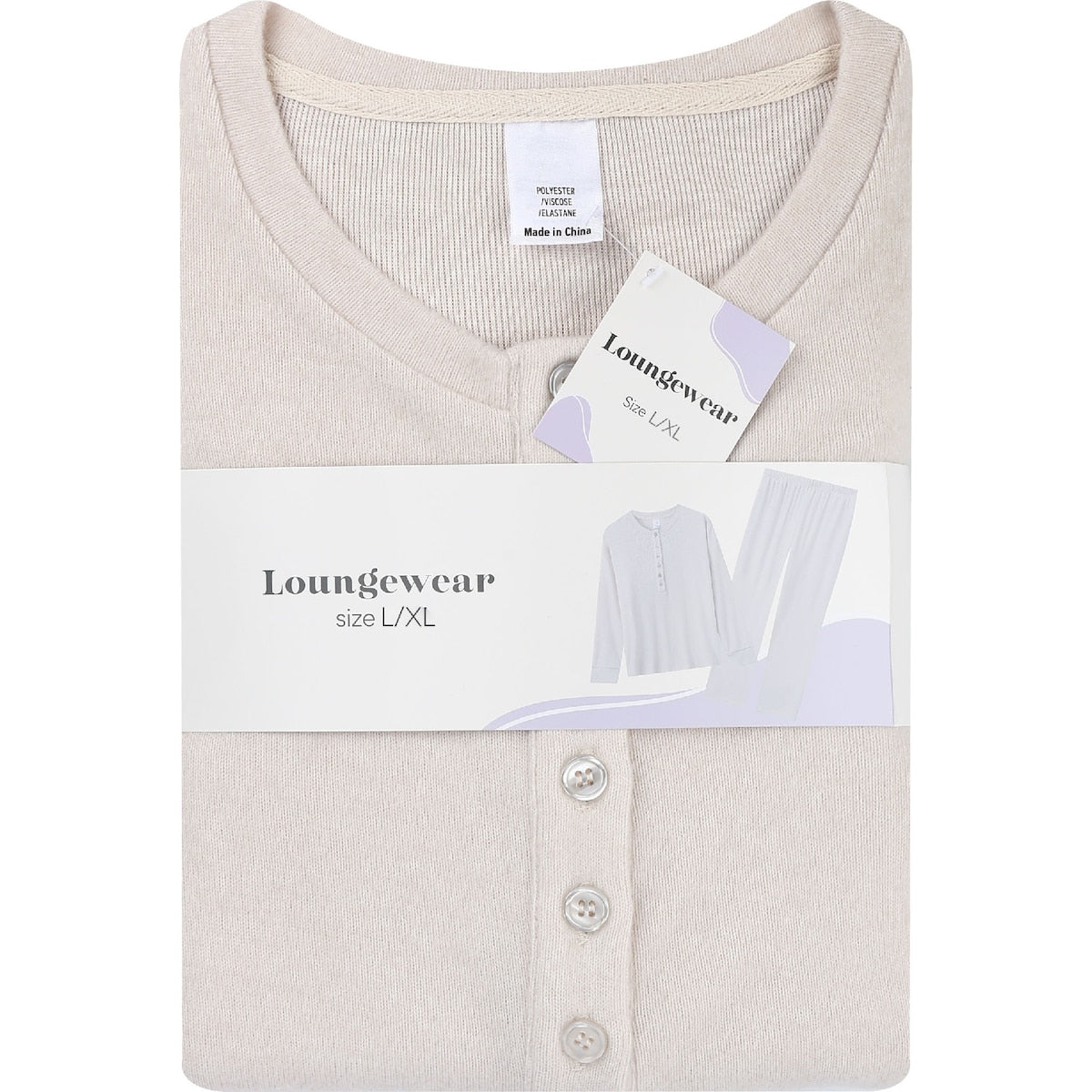 Loungewear Set Beige Size L/xl Each