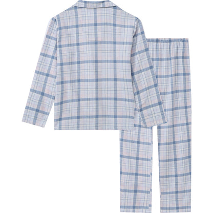 Ladies Flannelette Pyjamas Blue Size M Each
