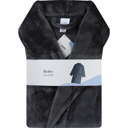 Mens Robe Black Size S/m Each