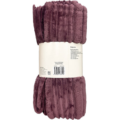 Patterned Plush Throw Burgundy Each