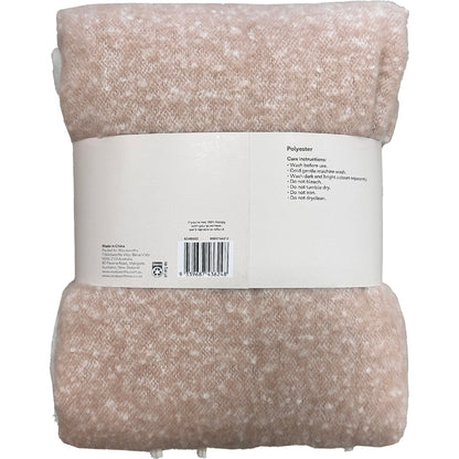Faux Wool Throw Warm Taupe Each