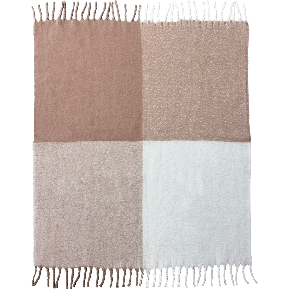 Faux Wool Throw Warm Taupe Each