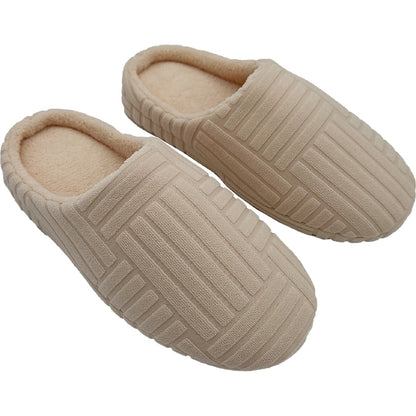 Ladies Sherpa Scuff Slippers Cream Size 9/10 Each
