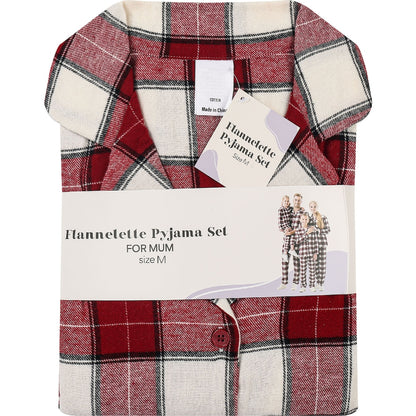 Ladies Flannelette Pyjamas Red Size M Each