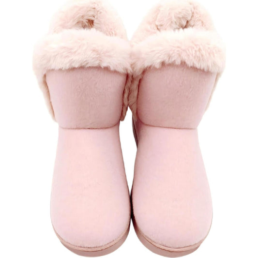 Ladies Faux Fur Collar Boots Pink Size 7/8 Each