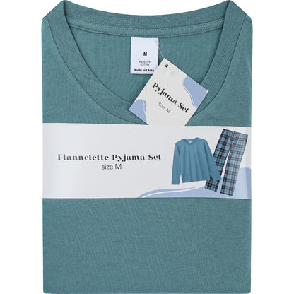 Mens Flannelette Pyjamas Green Size M Each
