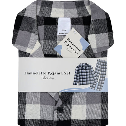 Mens Flannelette Pyjamas Grey Size Xxl Each