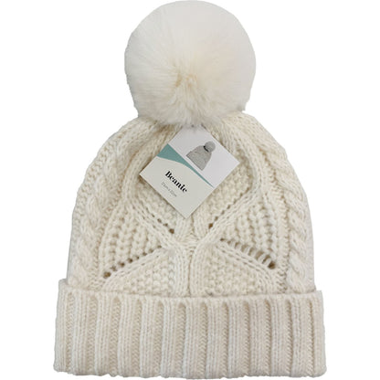 Ladies Beanie Cream Each