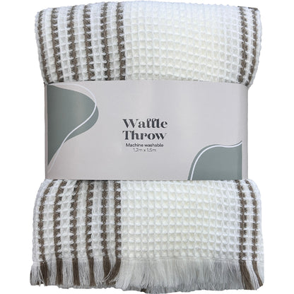Waffle Throw Brown Check Each