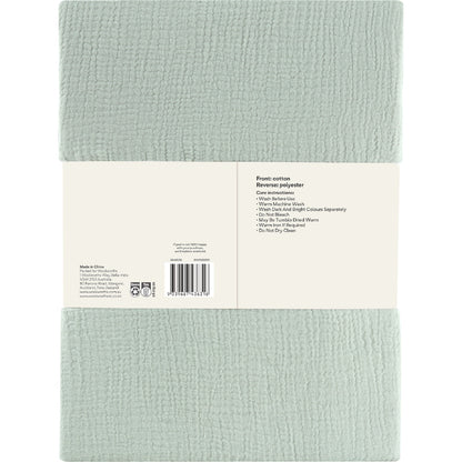 Muslin Plush Throw Green Each