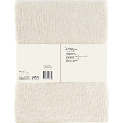 Muslin Plush Throw Cream Each