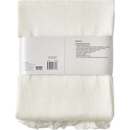 Knitted Throw Green Stripes Each