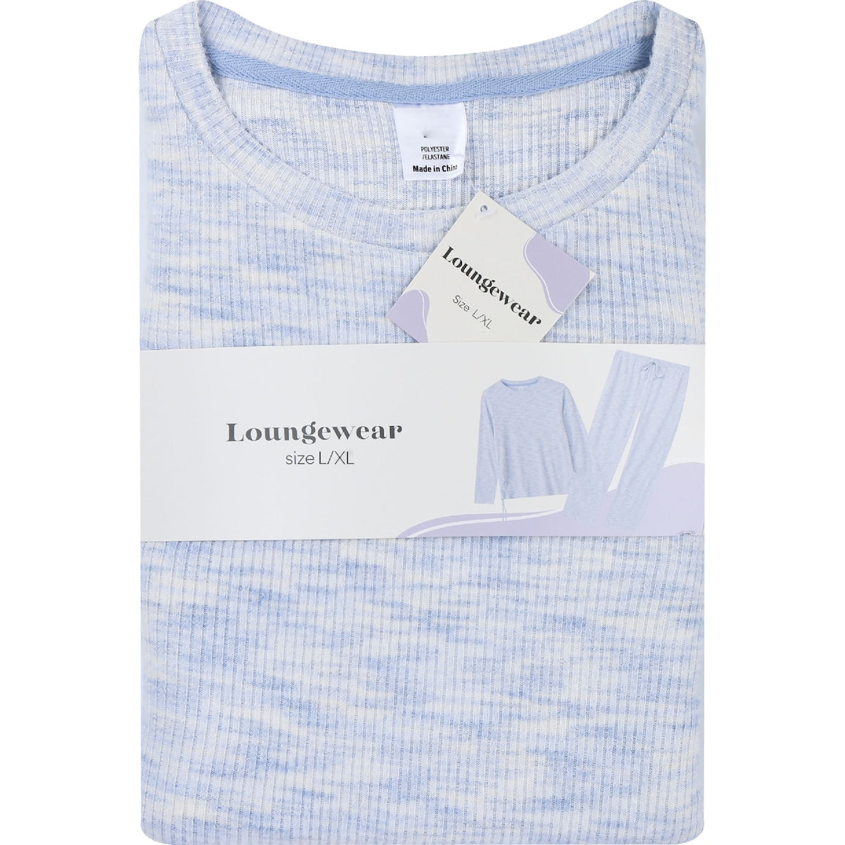 Rib Loungewear Blue Marble Size L/xl Each