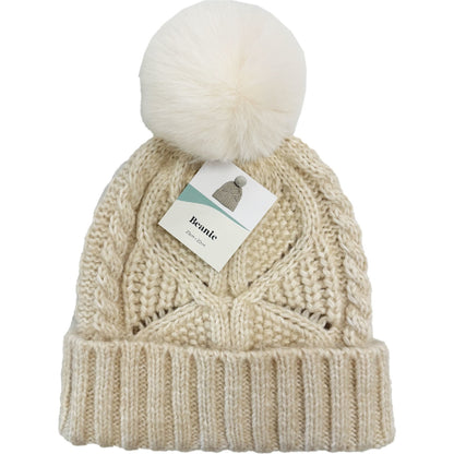 Ladies Beanie Beige Each
