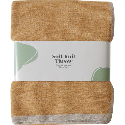 Soft Knit Throw Orange Each