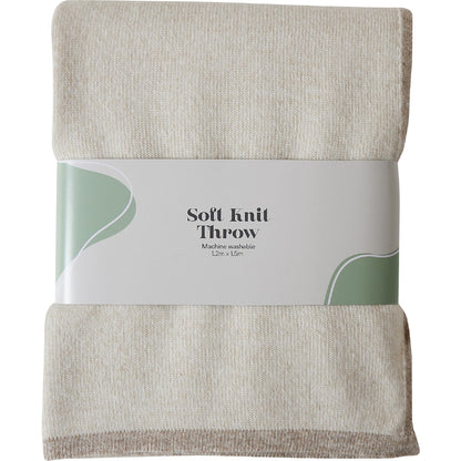 Soft Knit Throw Cream Each