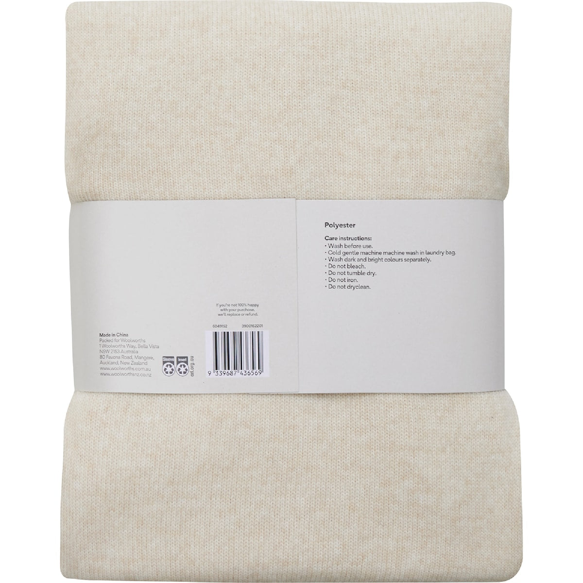 Soft Knit Throw Cream Each