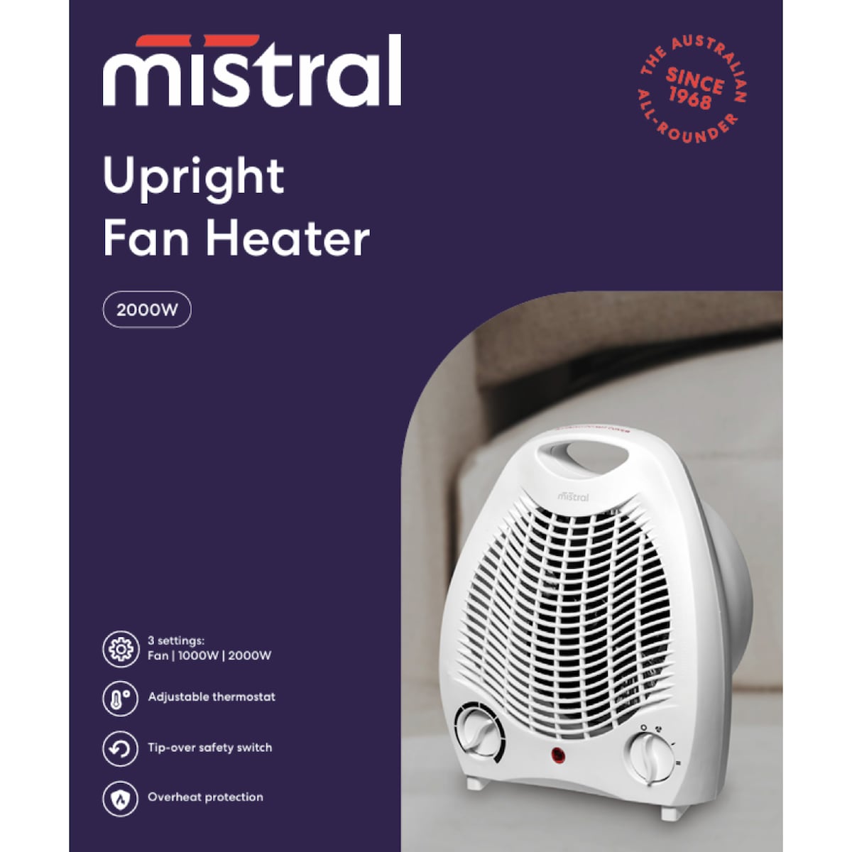 Mistral Upright Fan Heater Each