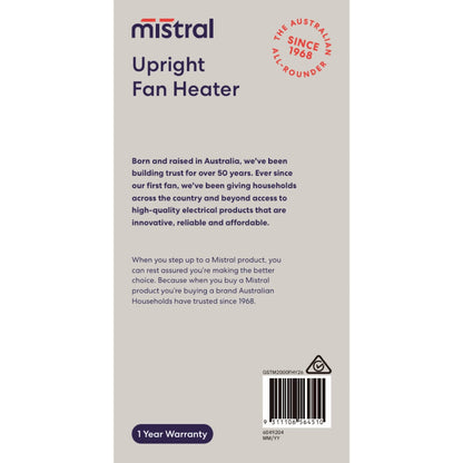 Mistral Upright Fan Heater Each
