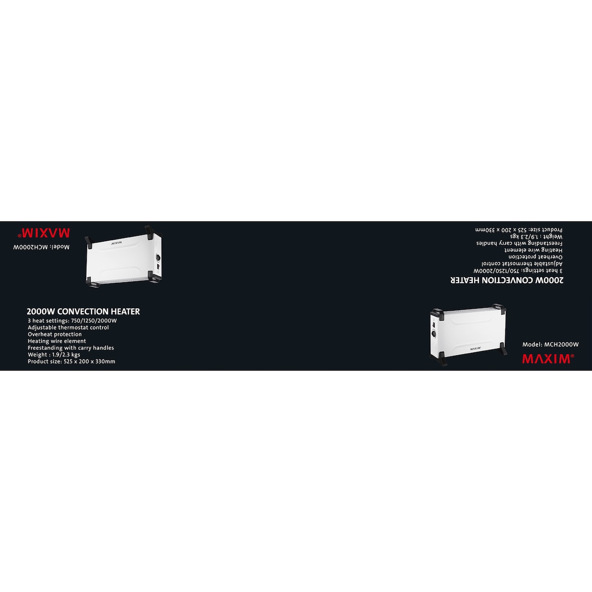 Maxim 2000w Convection Heater Each