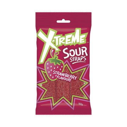 X-Treme Candy Sour Straps Strawberry - 160g