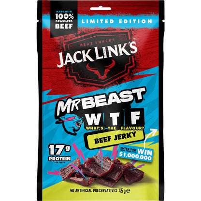 Jack Links Mr Beast Beef Jerky Blue Whats The Flavour 45g