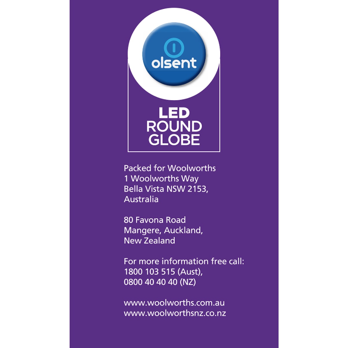 Olsent Led Round Globe Es 5.5w 500lm Warm White 2 Pack