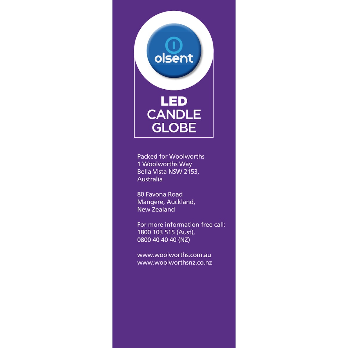Olsent Led Candle Globe Es 5.5w 480lm Warm White 2 Pack