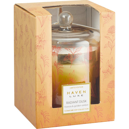 Haven Luxe Radiant Dusk Soy Candle Freesia & Amber Each