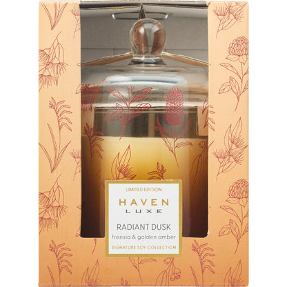 Haven Luxe Radiant Dusk Soy Candle Freesia & Amber Each
