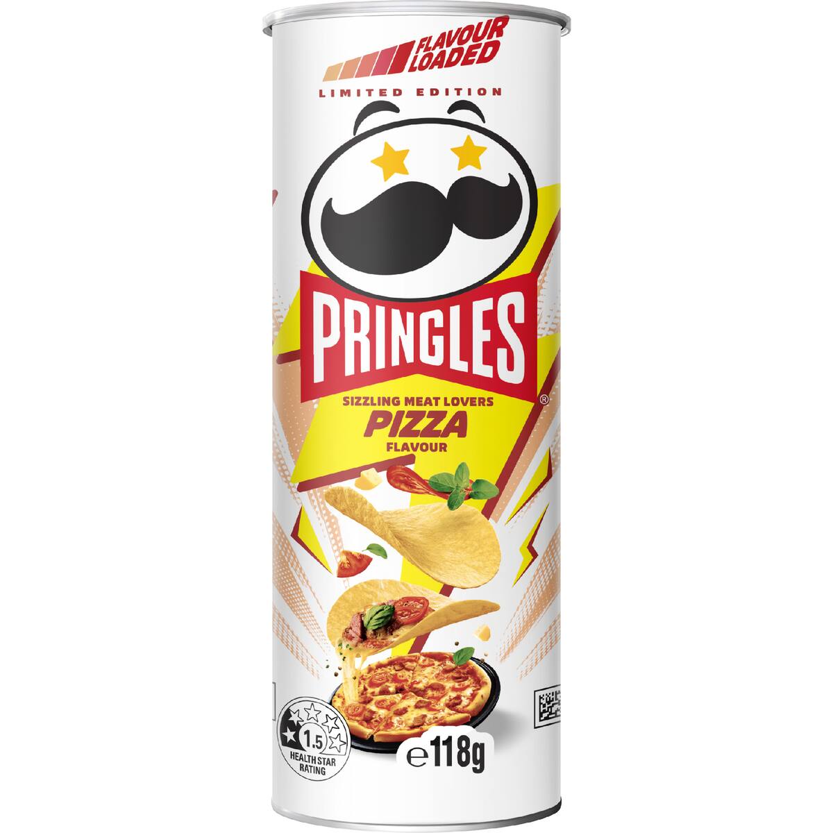 Pringles Sizzling Meat Lovers Pizza Potato Chips 118g