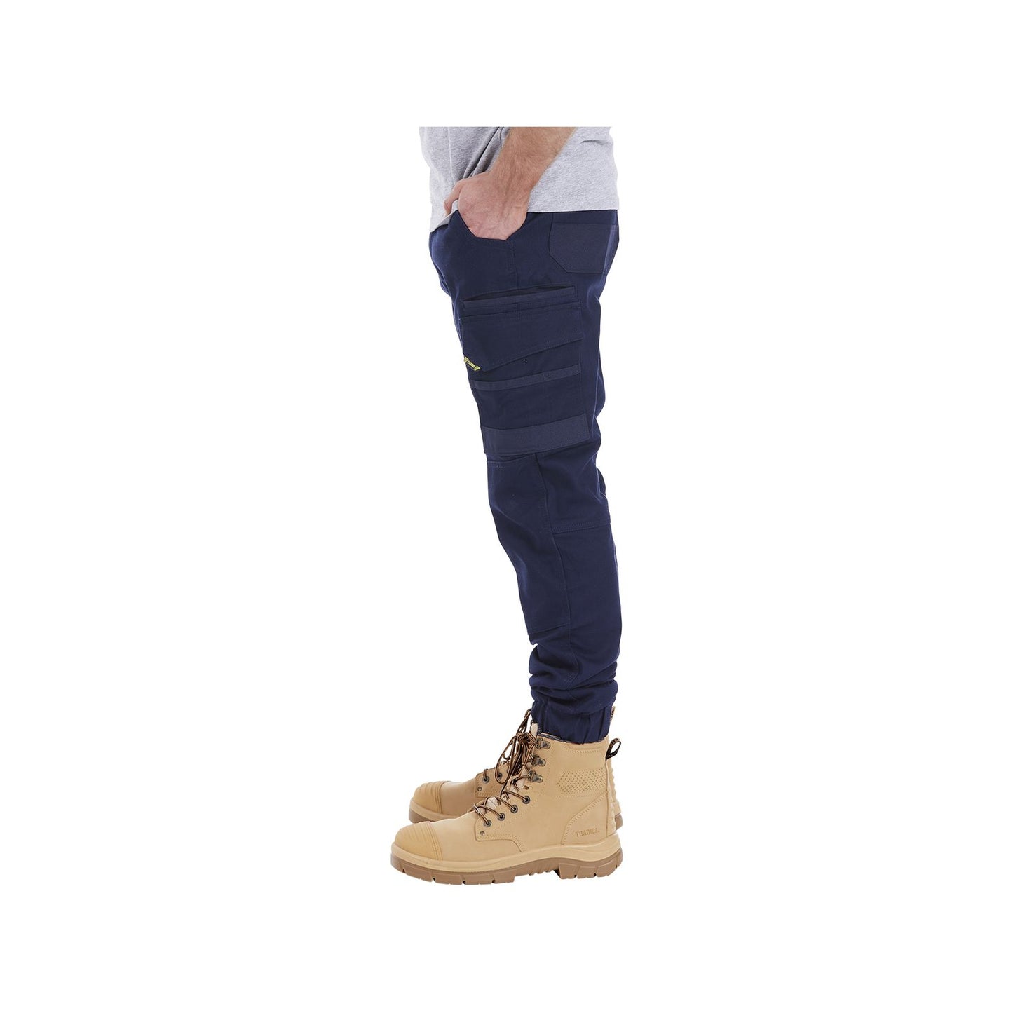 Tradie Mens Skinny Cuff Pants - Navy - 380 x 730mm