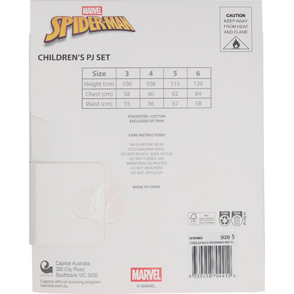 Boys Spiderman Knit Pyjamas Size 5 Each