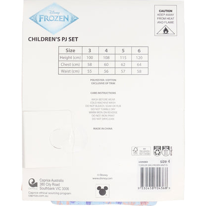 Girls Frozen Knit Pyjamas Size 5 Each