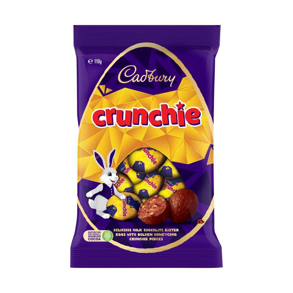 Cadbury Crunchie Easter Chocolate Eggs Bag - 110g