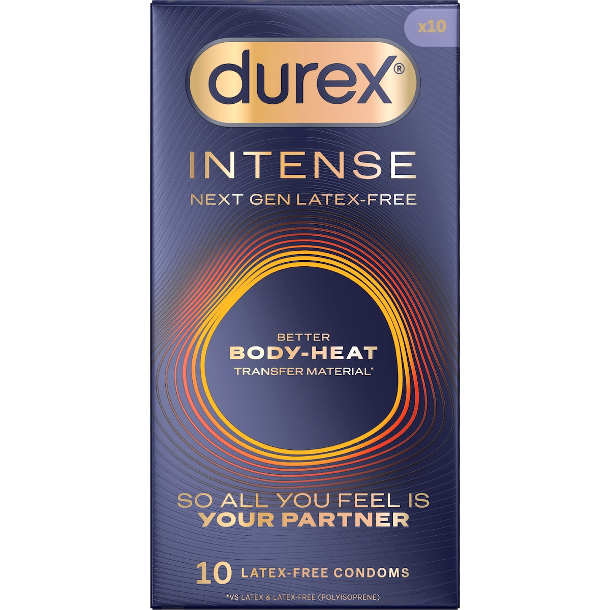 Durex Intense Body-heat Condoms Regular 10 Pack