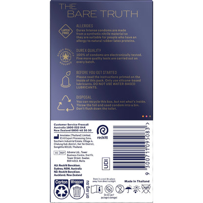 Durex Intense Body-heat Condoms Regular 10 Pack