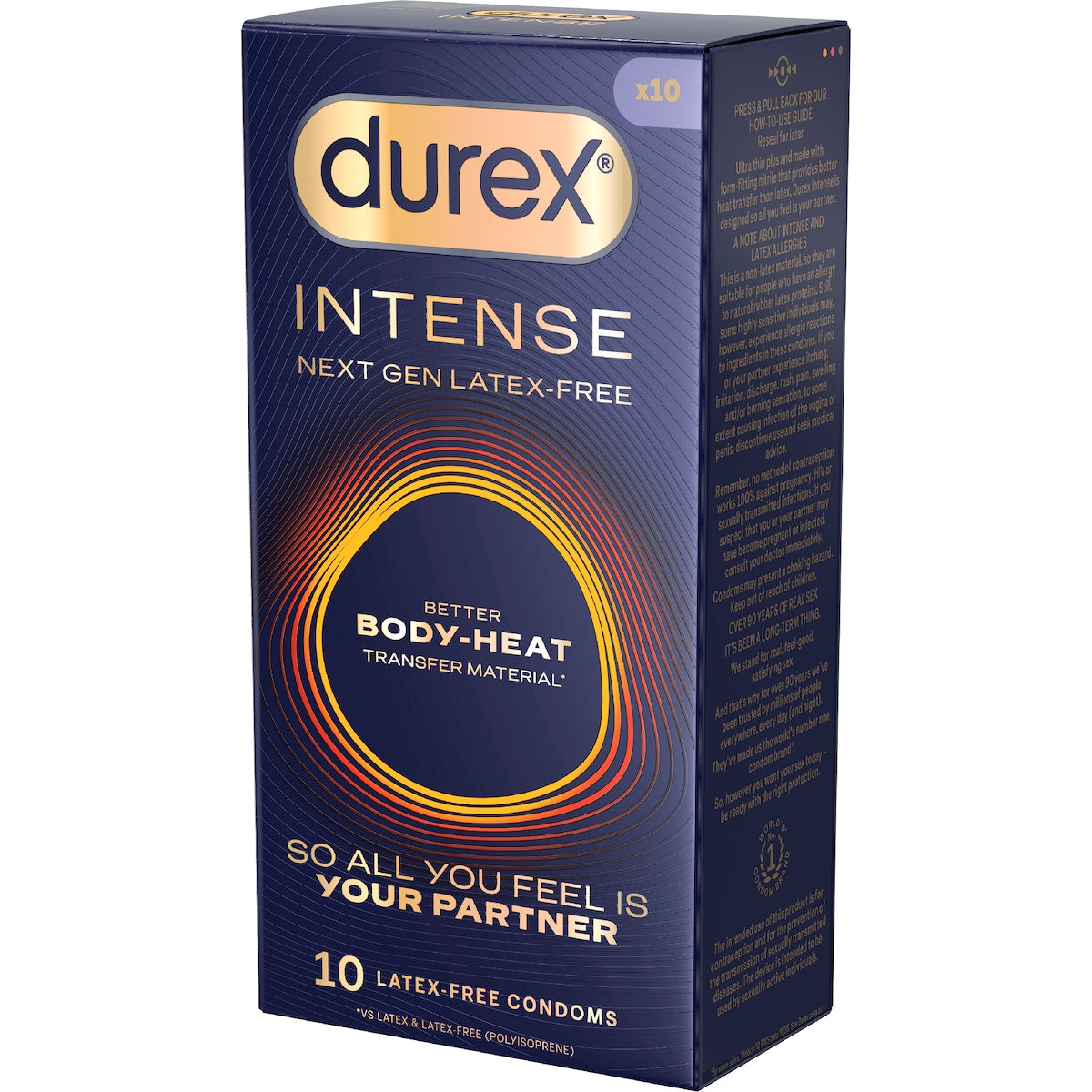 Durex Intense Body-heat Condoms Regular 10 Pack