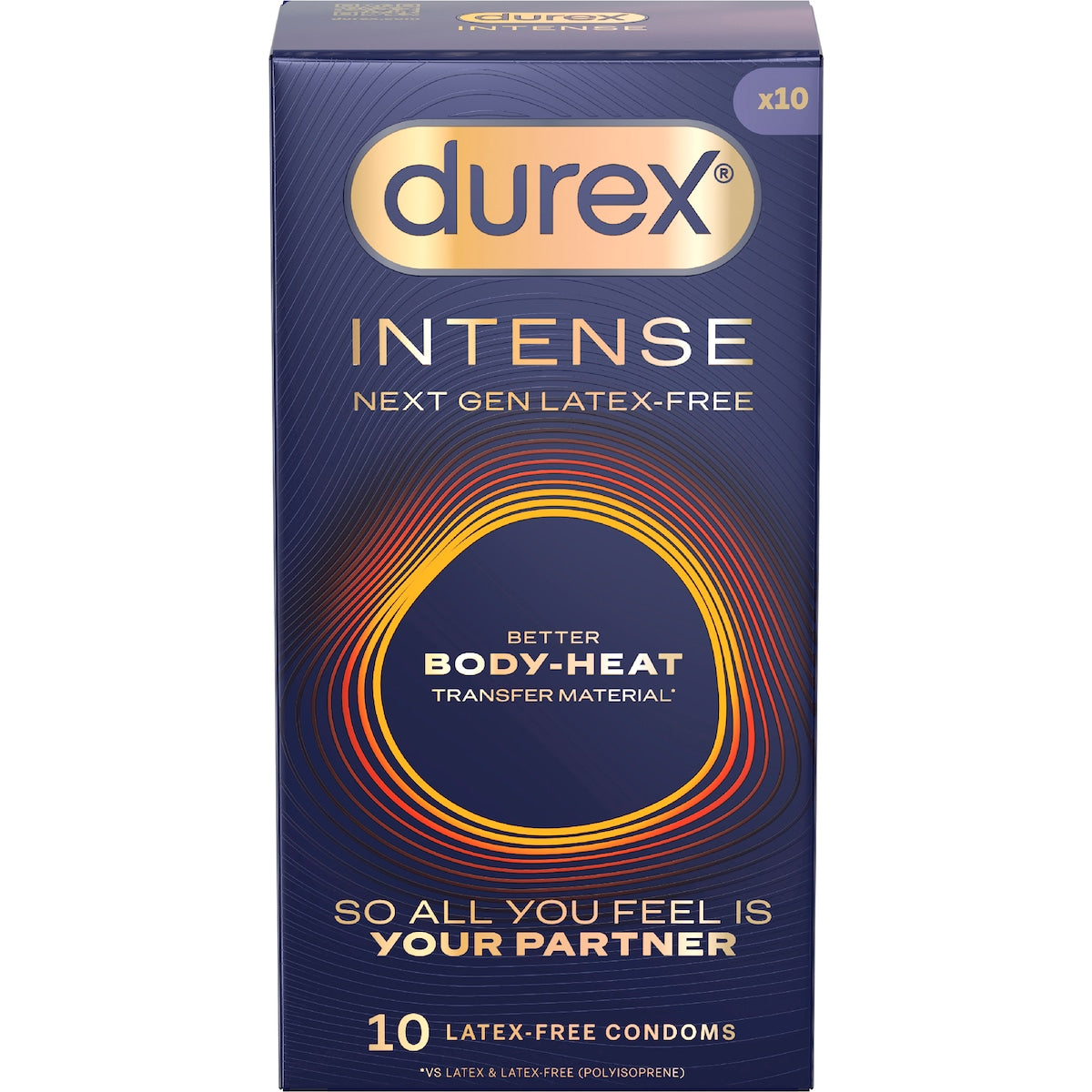 Durex Intense Body-heat Condoms Regular 10 Pack