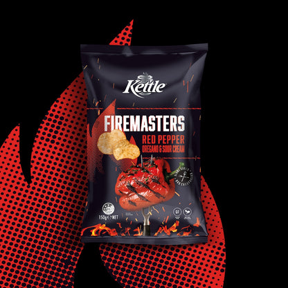 Kettle Firemasters Red Pepper & Sour Cream Potato Chips 150g