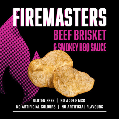 Kettle Firemasters Beef Brisket & Smokey Bbq Potato Chips 150g