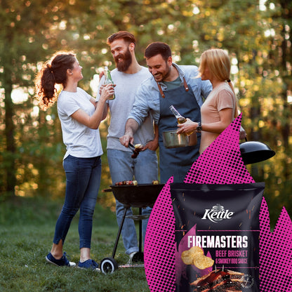 Kettle Firemasters Beef Brisket & Smokey Bbq Potato Chips 150g