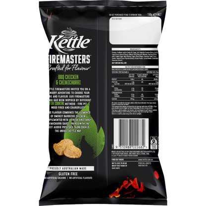 Kettle Firemasters Bbq Chicken & Chimichurri Potato Chips 150g
