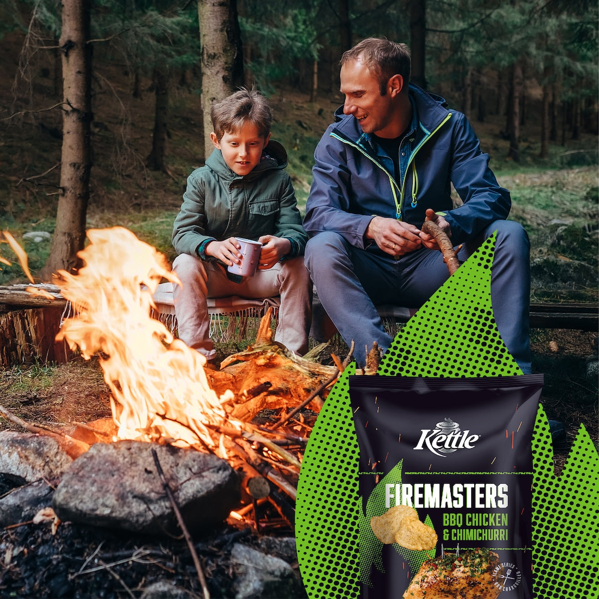 Kettle Firemasters Bbq Chicken & Chimichurri Potato Chips 150g