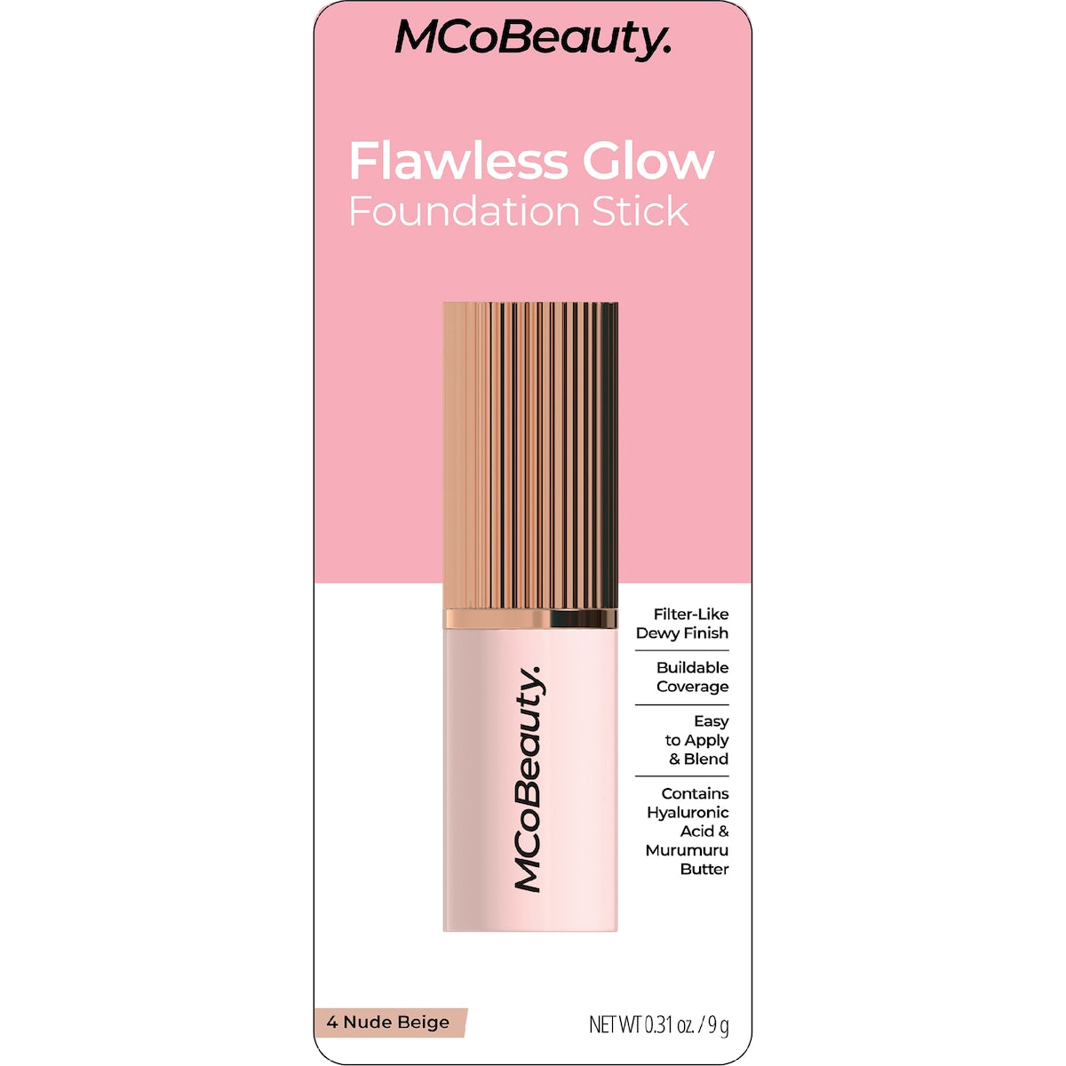 Mcobeauty Flawless Glow Foundation Stick 4 Nude Beige 9g