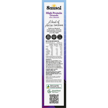 Sunsol High Protein Granola Choc Almond 450g